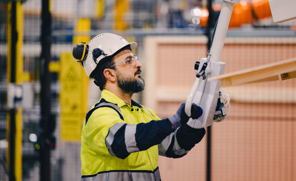 Amin Arpana, employee working in a factory